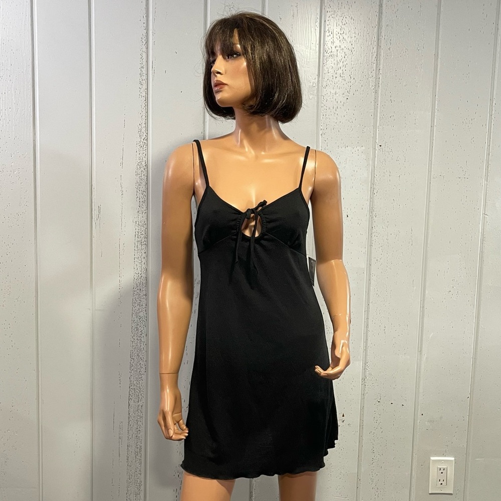 NWT 5B Style Junior's Black Mini Dress Sz L